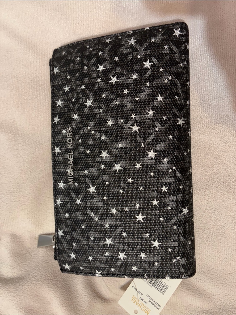 Michael Kors Black Star-Print Wristlet Clutch - Picture 3 of 4